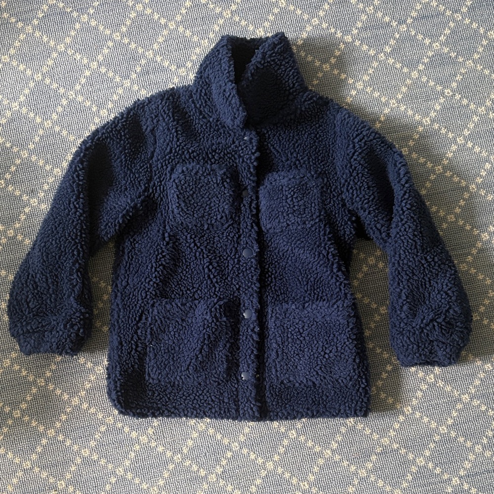 Crewcuts Dark Blue Kids Sherpa Coat